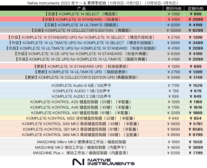 Native Instruments 2023 双十一 & 赛博季促销.png