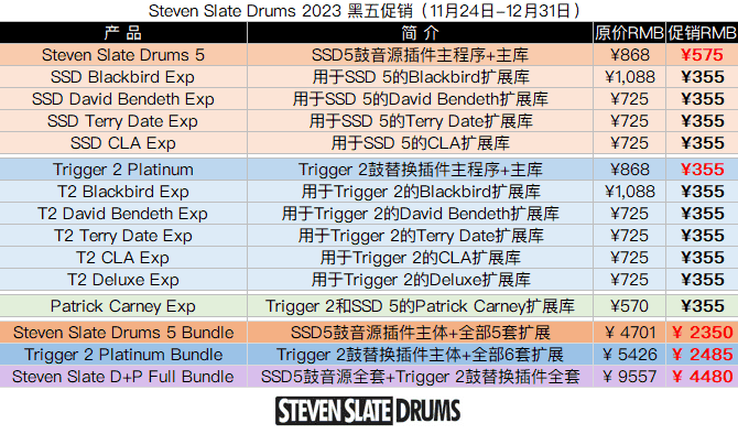 Steven Slate Drums 2023 黑五促销.png