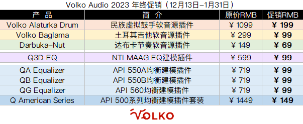 Volko Audio 2023 年终促销.png