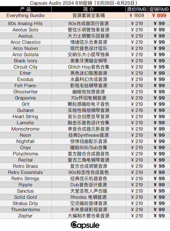Capsule Audio 2024 618 促销.png Capsule Audio 2024 618 促销.png