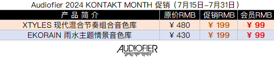 Audiofier 2024 KONTAKT MONTH 促销.png Audiofier 2024 KONTAKT MONTH 促销.png