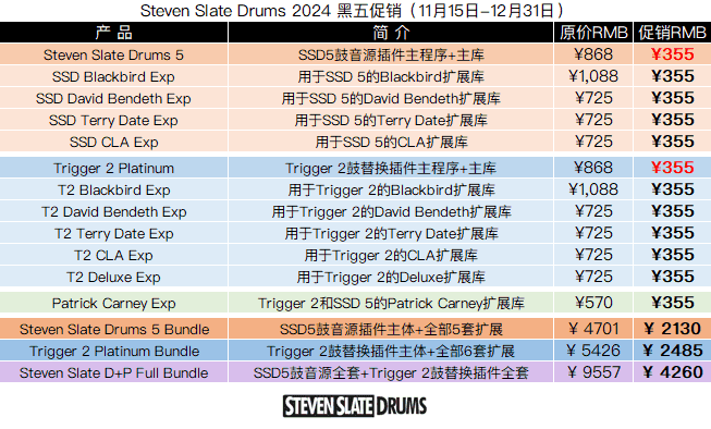 Steven Slate Drums 2024 黑五促销.png Steven Slate Drums 2024 黑五促销.png