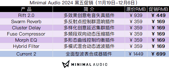 Minimal Audio 2024 黑五促销.png