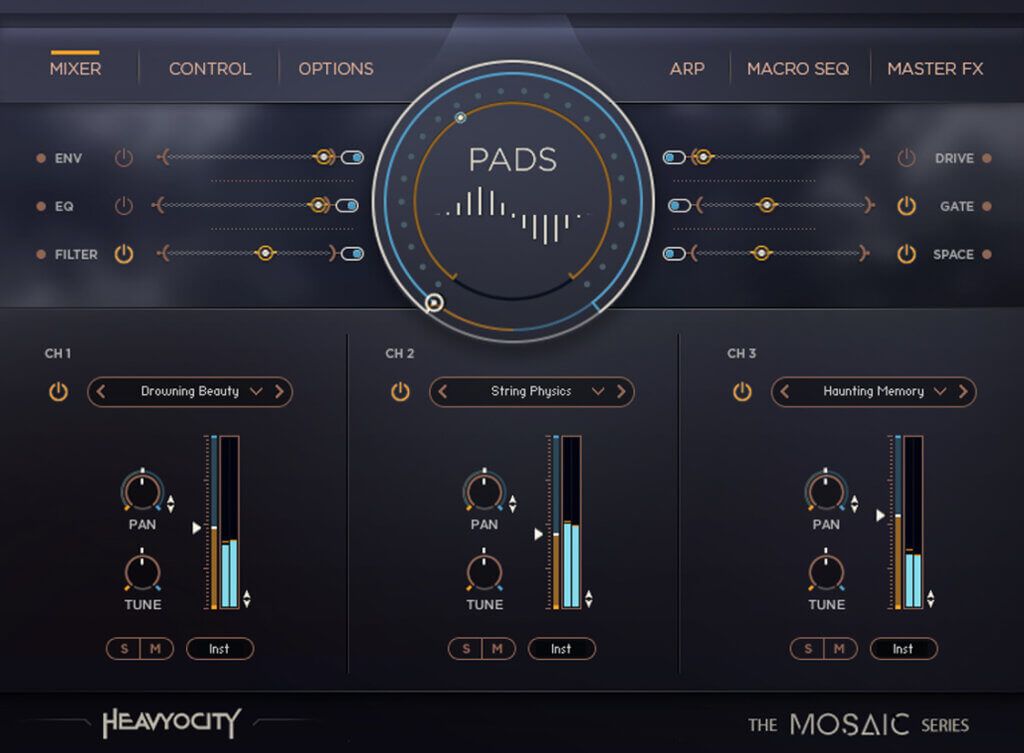 Heavyocity Kontakt Mosaic Pads Flying DAW 
